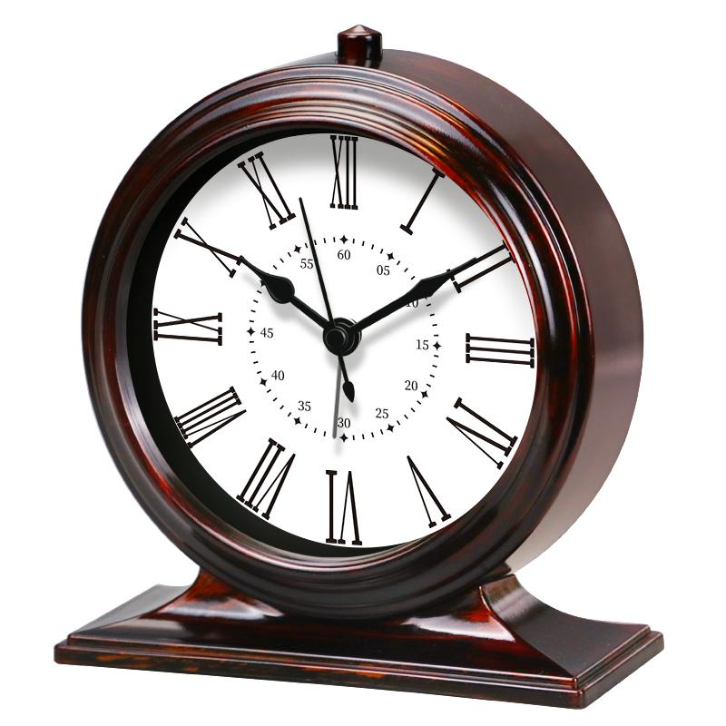 Pendeluhr Quarz Wohnzimmer Tischuhr Wecker Retro Heim Desktop-Uhr Sitzende Uhr Platzierung Schreibtischuhr Uhr Uhr