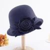 Retro Top Hat Women's Fashion British Woolen Hat Women's Autumn and Winter Felt Hat
