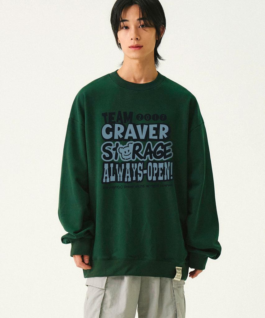 GRAVER [Unisex] Storage Sweatshirt_Green