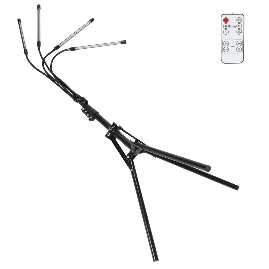 4?Head Grow Light Tripod Stand LED Plant Growth Light with Remote Timing DimmingEU Plug 100?240V
