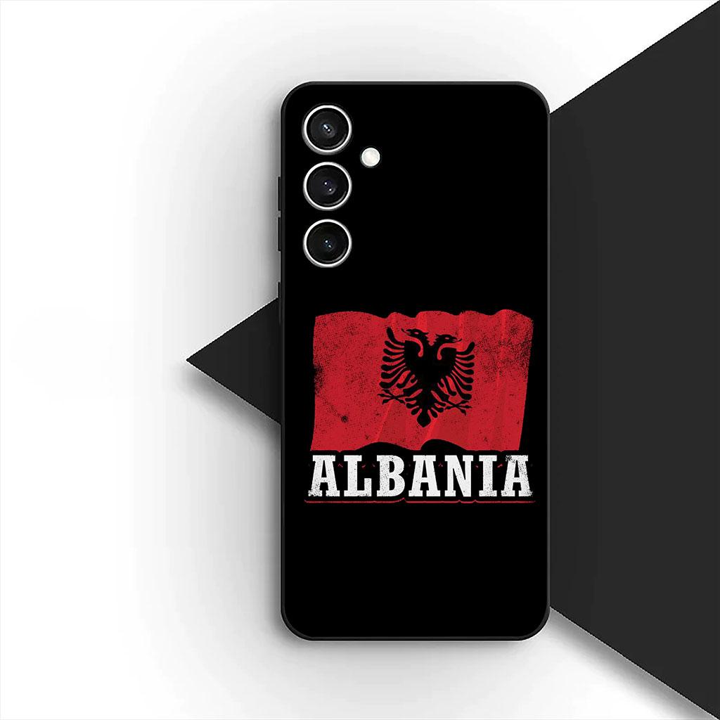 

Albanians Red Albania Flag Silicone Phone Cover for Samsung Galaxy S25 S24 S23 FE Ultra Plus S7 Edge S25+ S23+ A56 5G Soft Case Galaxy S25+