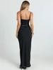 Elegante Abito Canotta con Patchwork di Pizzo Stile Europeo e Americano per Donna - Abbigliamento da Banchetto Sexy e Modellante