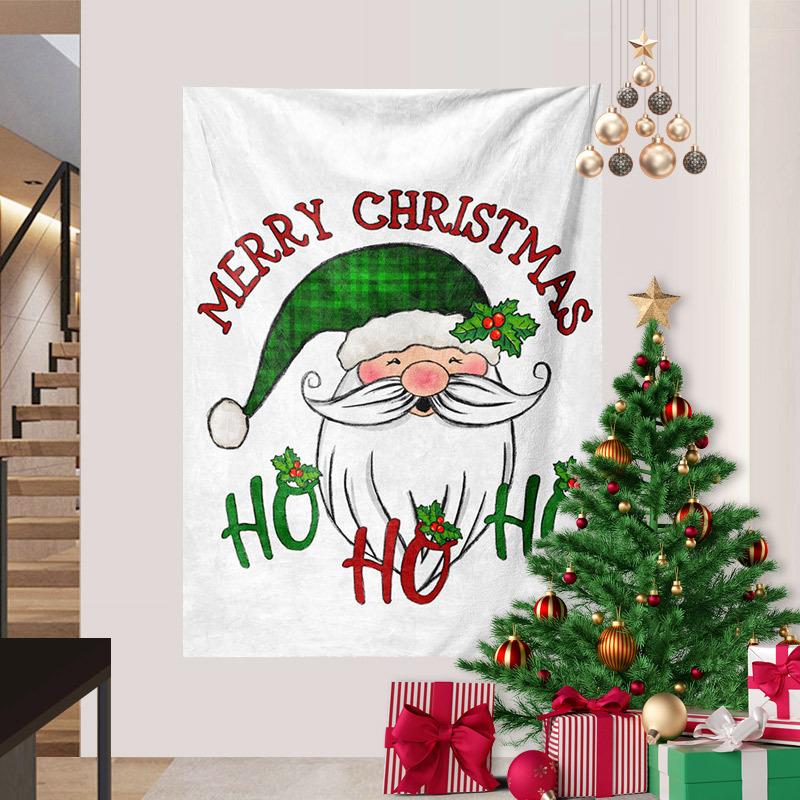 Cross-border Christmas Snowman Background Cloth Christmas Tree Wall Hanging Cloth Amazon Tapestry