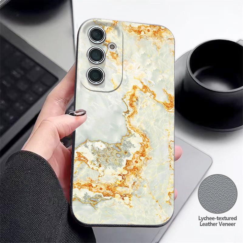 Splicing Marble Pattern Case For Samsung A18 A57 A37 A17 A56 A36 A26 A16 A55 A35 A25 A15 A54 S21 FE S22 S23 S24 Plus S25 S26 Ultra Silicone Cover