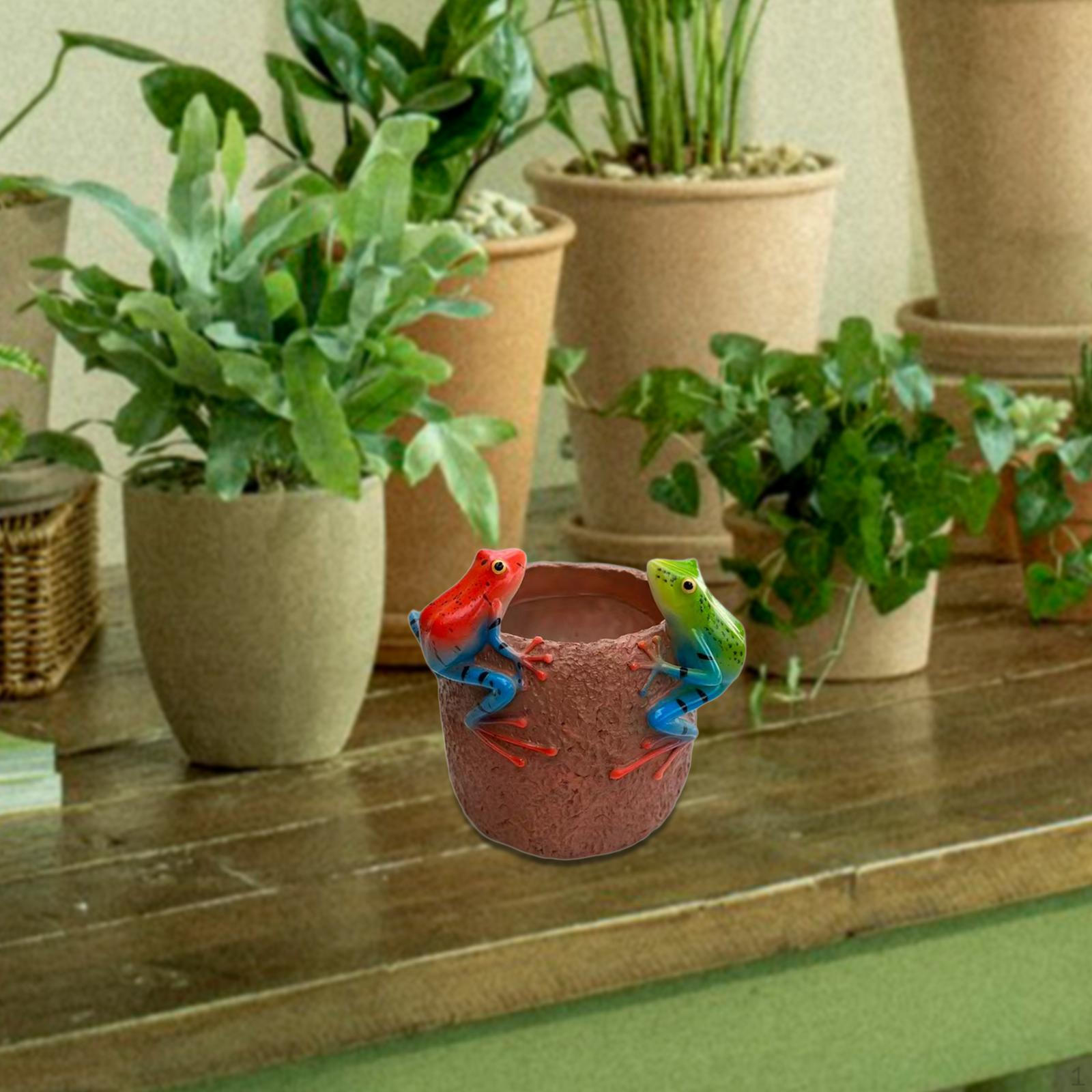 

Flower Pot Frog Planter,Unique,Funny,Retro for Indoor Plants,Plant Pot,Cute,for Backyard Garden красный