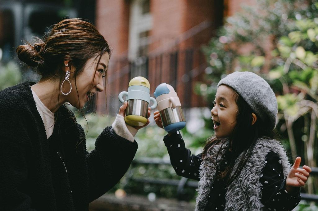 Melloware Baby Thermos with Stainless Steel Straw, 270ml, Insulated Straw Mug, for Toddlers, Boys and Girls, Matt Matt Pink, Baby Gift