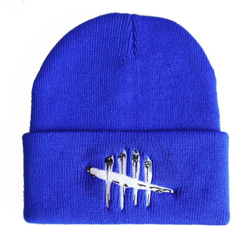 New England beef embroidered knitted hat autumn and winter outdoor men's and women's thermal pullover hat wool hat