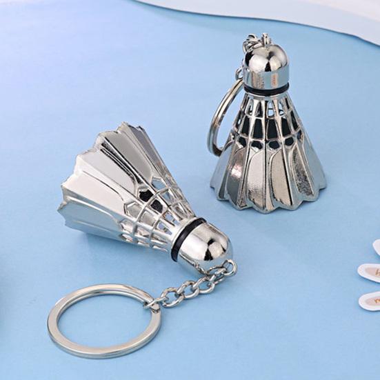Keychain Pendant Lightweight Metal Sports Keychain Badminton Table Tennis Squash Racket Charm Key Holder