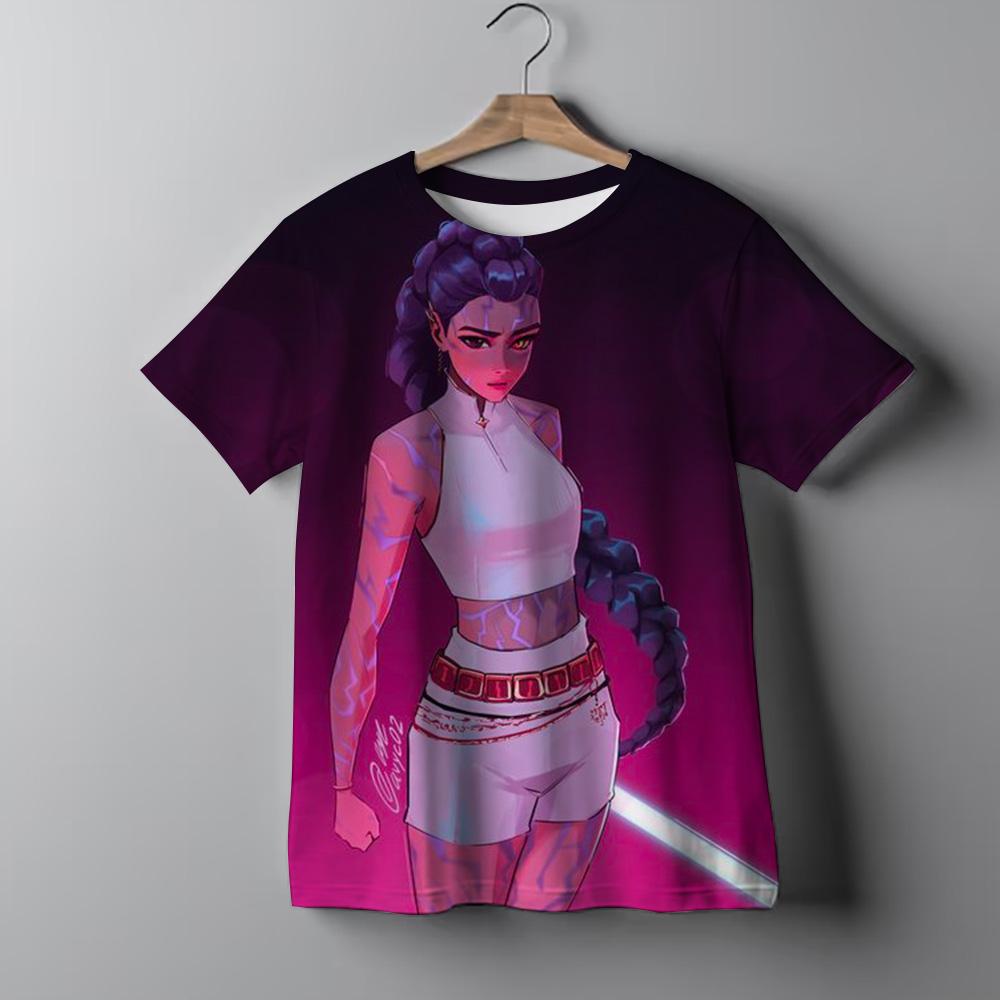 KPop Demon Hunters Cartoon Print Kids T-shirts Summer Short Sleeve Girls Casual Comfortable T-Shirts