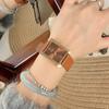 Belt Watch Caramel Color Square Simple Waterproof Women'S Watch