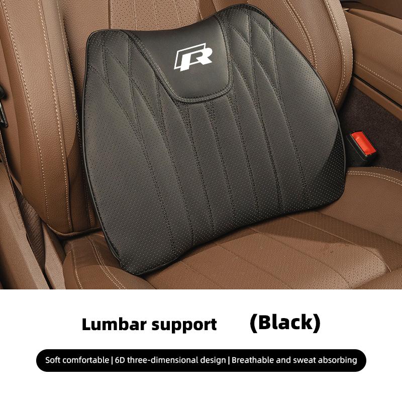 Car Seat Cushion Cover Lumbar Support Waist Cushioning For VW GTI Polo Golf Passat B6 Jetta Tiguan Arteon CC Taigo T-ROC Hub Cap
