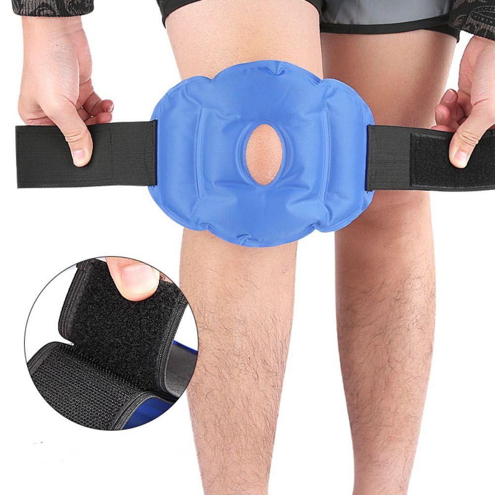Gel Knee Ice Pack Dual Temperature Hot and Cold Compress Therapy Joint Relief Flexible Strap Design Nylon Gel Knee Ice Pack