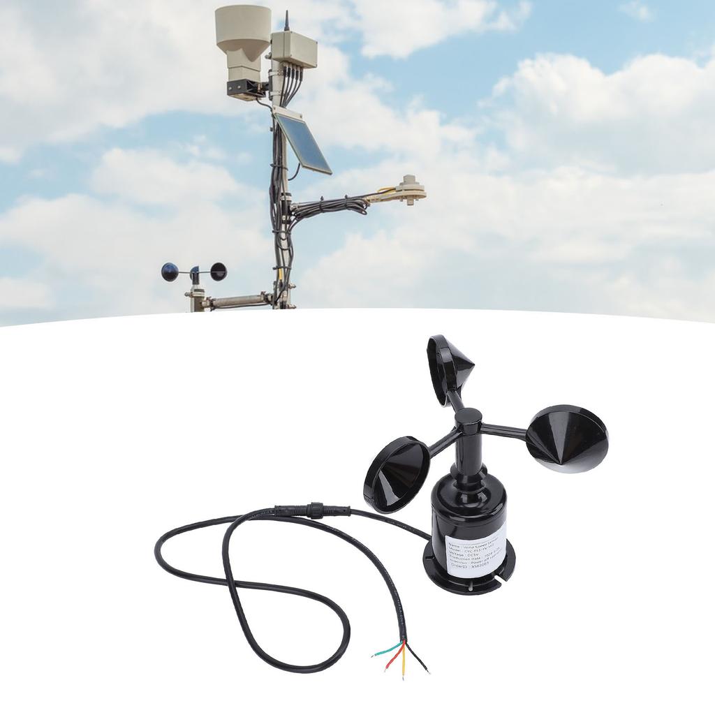 Trans Wind Sensor,   5V Wind   Sensor,   Anemometer, Wind Measurement, Three Cup Wind Measuring Detector, Temperature Monitoring Se
