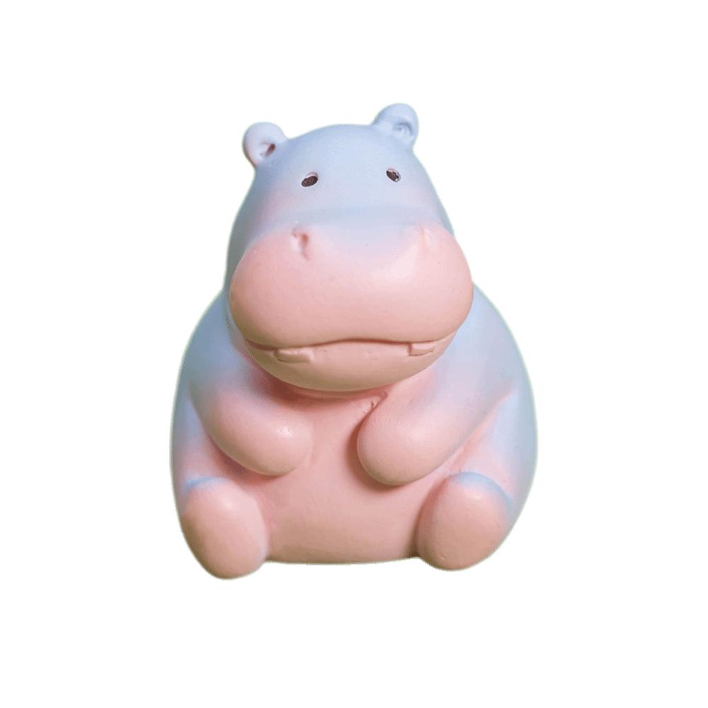 Q-like pear-shaped design Resin Hippo Statue Cartoon Style Miniature Figure Hippopotamus Figurines 6 options available