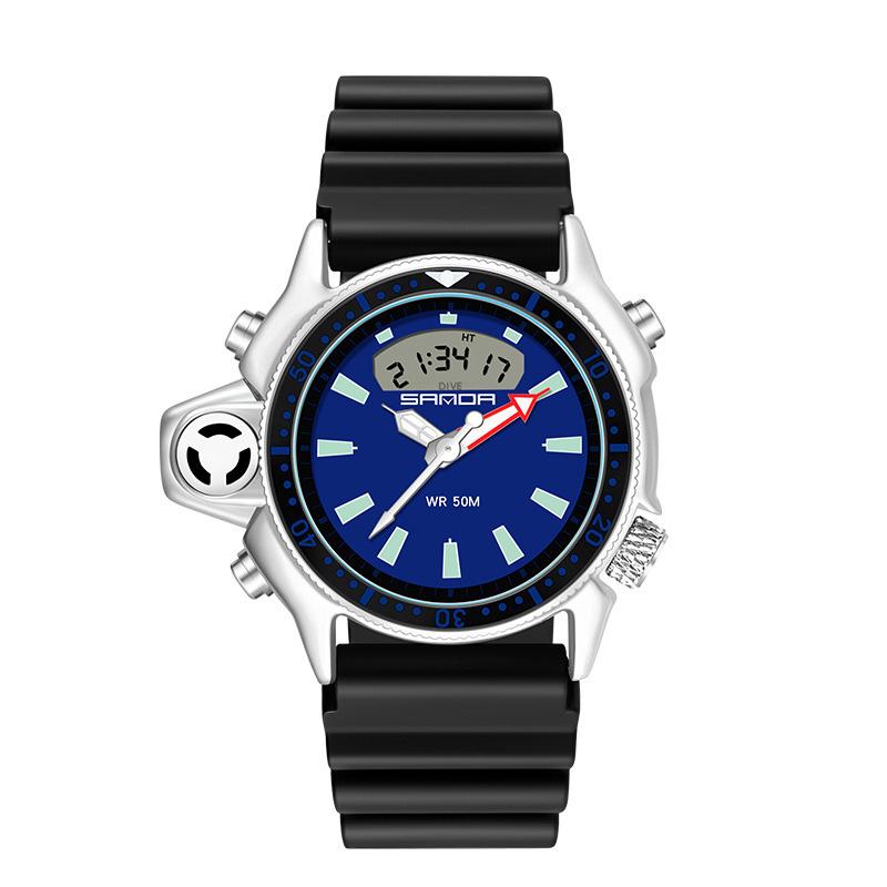 Cool Color Dial LED Analog Quartz Wrist Watch With Waterproof Sports Digital Wrist Watches color