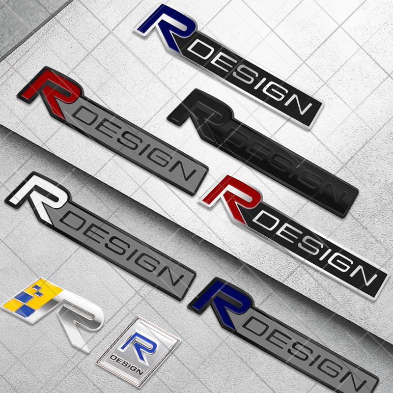 Metall 3D R Design Kühlergrill Logo Auto Styling Heckklappe Buchstaben Emblem Aufkleber für Volvo XC40 S80 S40 S60 XC60 XC90 XC70 V70 V60 S90