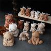3D Cute Cartoon Bear Silicone Candle Mold DIY Home Decoration Silicone Mold For Resin Teddy Bear Candle Mold
