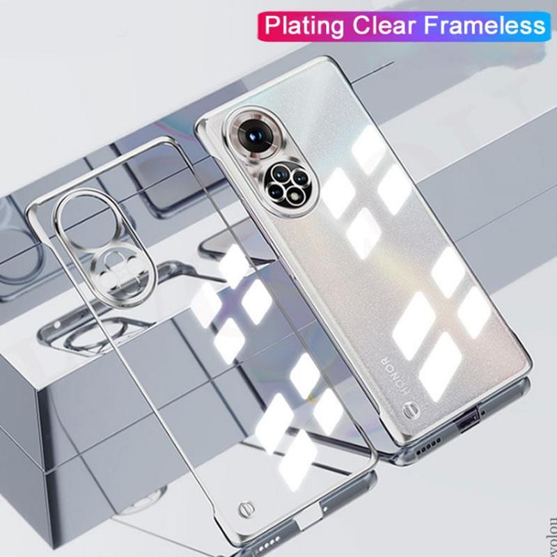 

Ультратонкий безрамочный прозрачный чехол для телефона Huawei P50 Nova 9 Pro, прозрачный жесткий бампер, противоударный защитный чехол для Honor 50 Pro SE