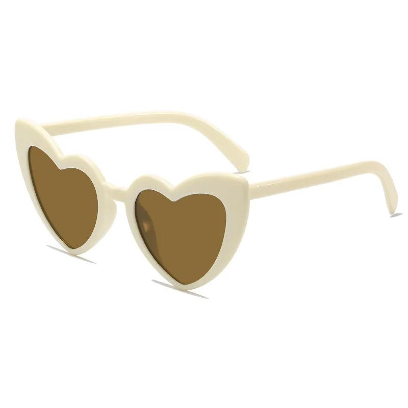 Cute Heart-Shaped Sunglasses For Men And Women Uv Protection Outdoor Beach Street Shooting Sun Protection Glasses Eye Protection
