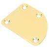 Goldene E-Gitarren Halsplatte 4 Loch Gebogen Einfache Installation Kratzschutz Halsplatte