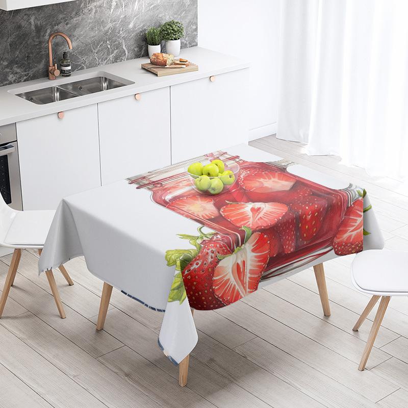 Food Theme Tablecloth Waterproof and Oil-proof Tablecloth Nordic Style Kitchen Tablecloth Modern Home Decoration