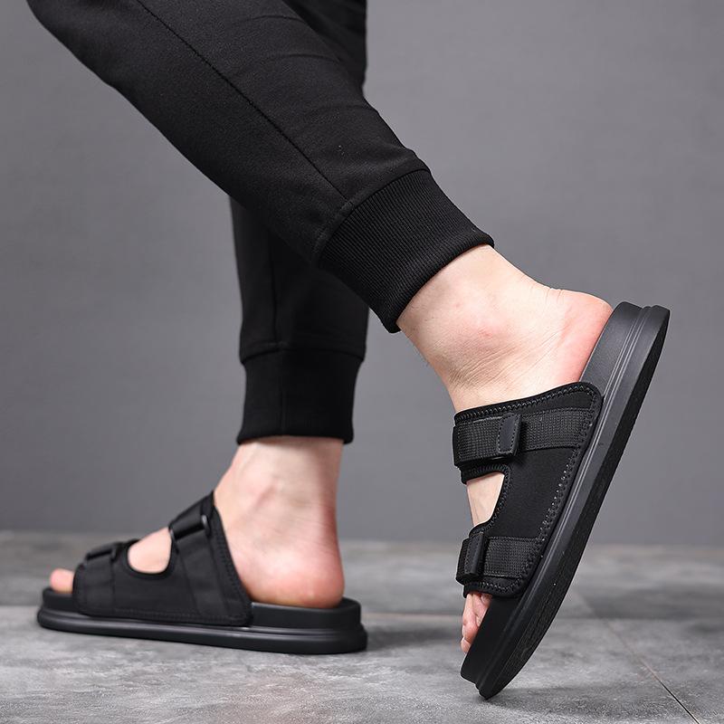 Slippers men's summer wear 2025 new outdoor leisure thick bottom non-slip Internet celebrity beach cool slippers 1501-W