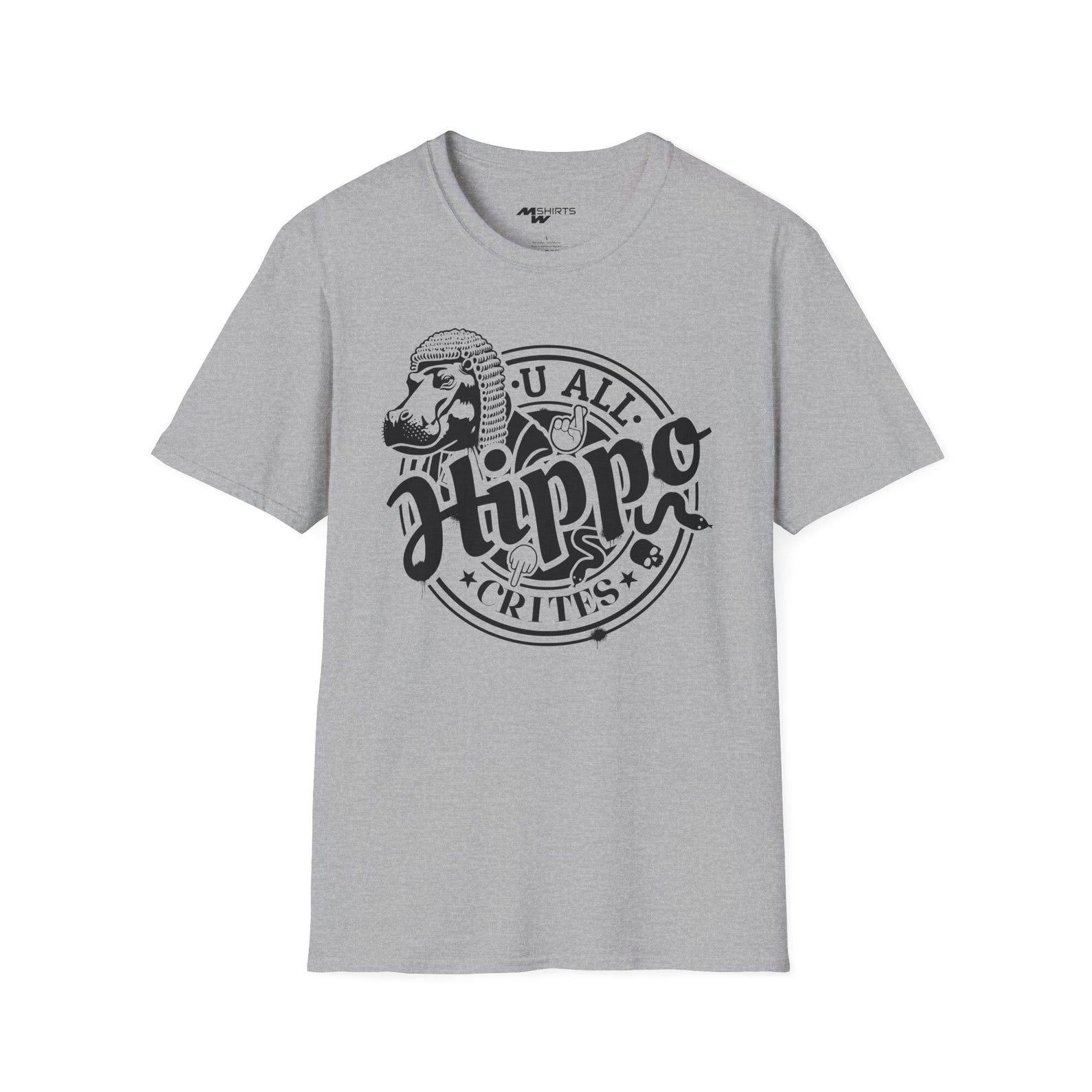 Hippo Judge Graphic Tee: Funny Animal Lover Gift 2XL