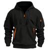2025 Autumn and Winter New Hooded Casual Jacket Zipper Cardigan Trendy Men's Sweatshirt