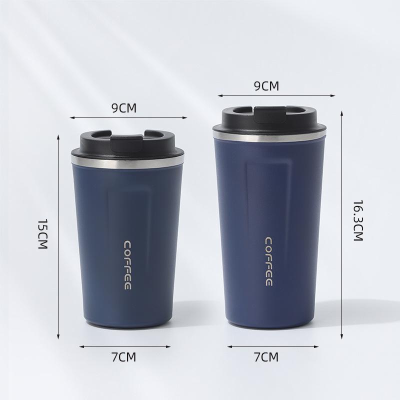 Insulated Stainless Steel Coffee Cup with Smart Temperature Display and Lid - Portable Gift for Men and Women