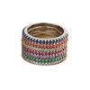 2026 Stylish and Simple Full Diamond Row Ring Rose Gold Split Single Row Ring Broken Diamond Row Diamond Ring Versatile Jewelry