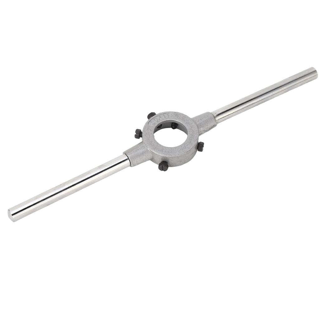 Round Die Wrench Adjustable Die Stock Handle Alloy Steel Hand Die Holder for Thread Processing