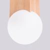 Scandinavian geometric wooden ceiling lamp with glass white ball for bathroom or hallway 1xG9 8W SOLIS Sollux Lighting