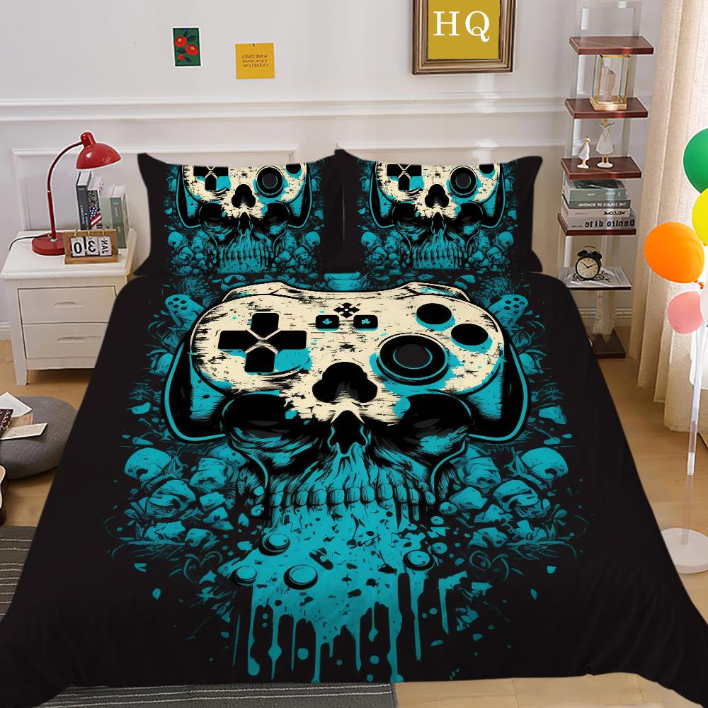 

Kemila 3D Black Game Bone Постельный комплект пододеяльник наволочки модный цифровой дизайн простыня