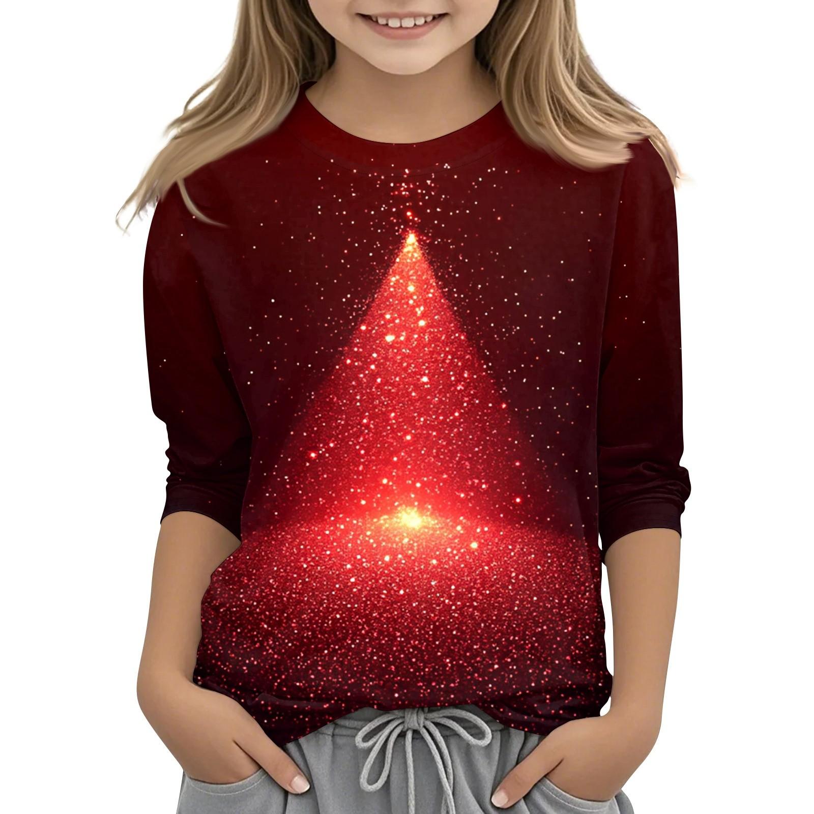 

Детская футболка с круглым вырезом и принтом, рукава 3/4, повседневная футболка 130