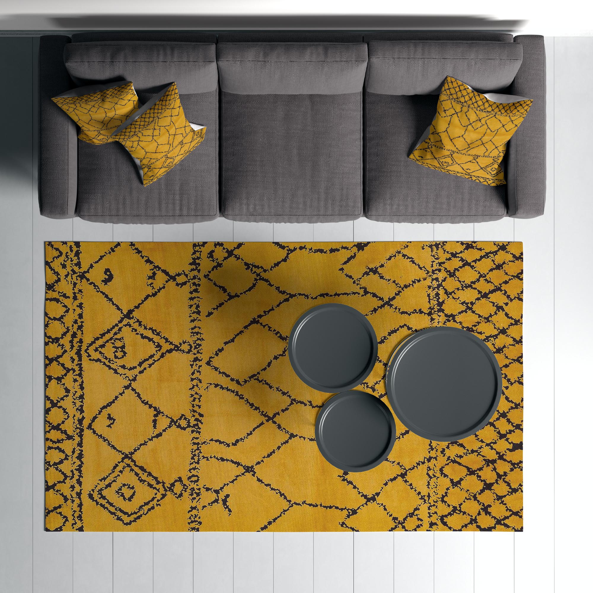 

Декоративный хлопковый тканый базовый узор Тонкий современный коврик для машинной стирки Trend Room 40 x 60 cm