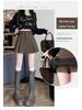 2025 Autumn/Winter Grey Wool Blend High-Waisted Slimming Pleated Skirt