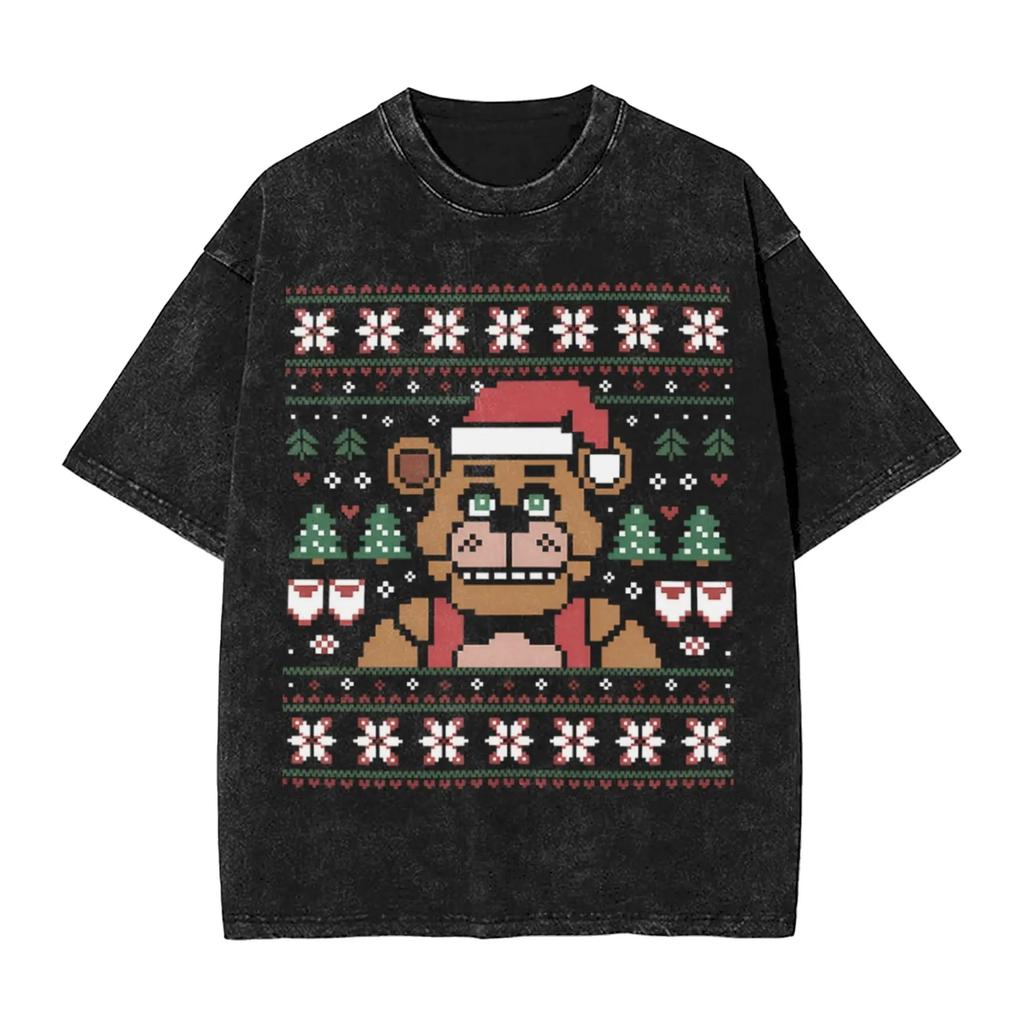 Hot Sale New Horror Game FNAF At Freddys Peripherals TShirt Unisex Women Oversized Casual Summer Tee Harajuku Fashion Cotton Tops