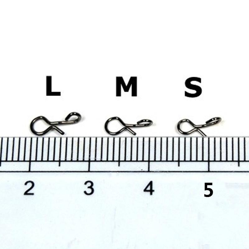 50Pcs Carbon Steel Fishing Accessories Black Fly Fishing Snap Quick Change for Hook & Lures