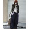 Johnature Japanese Relaxed Large-pocked Elastic Waist Trousers Structured  Pants Women Casual Pants For Autumn Winter