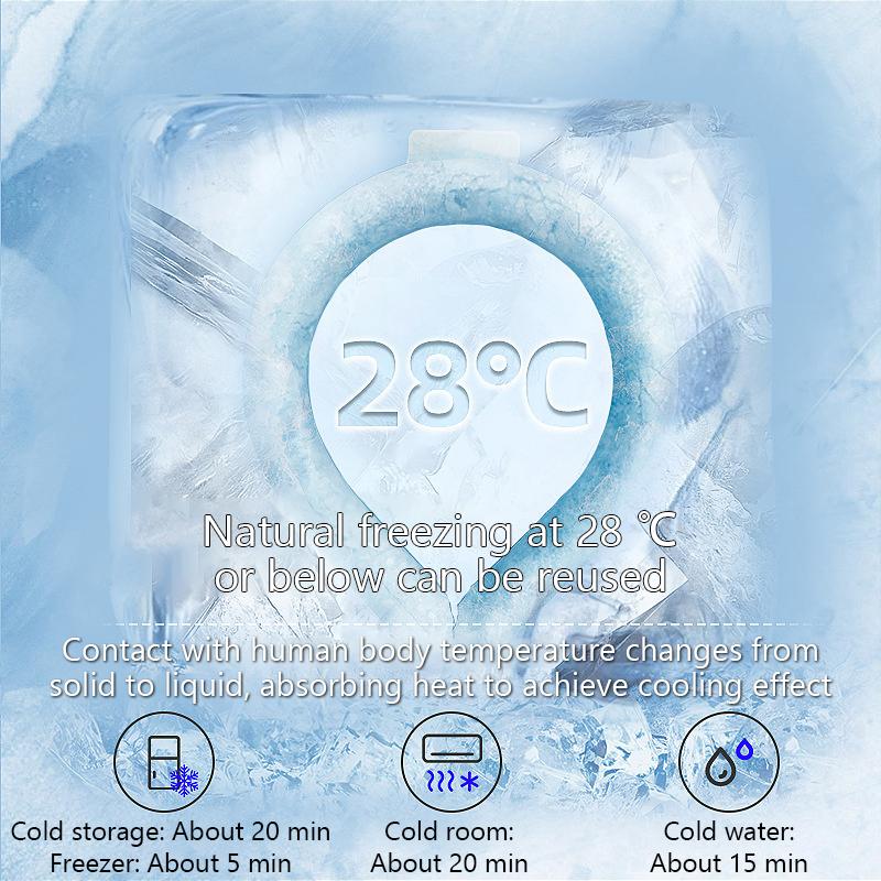 Suministros de verano para prevenir golpes de calor Artefactos de enfriamiento Cuello de hielo Anillo de enfriamiento para deportes al aire libre