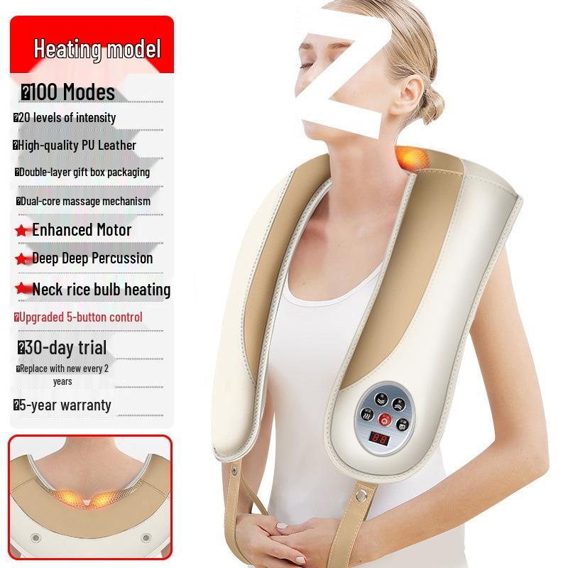 Multi-Functional Neck & Shoulder Percussion Massager for Back, Waist & Cervical Vertebra Tapping