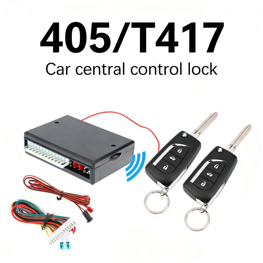 Car Keyless Entry Kit 12V 15mA Low Power Anti-Theft Engine Lock Alarm System 433.92MHz Remote Central Locking System