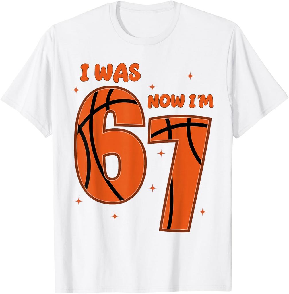7 Year Old Birthday I was 6 Now I'm 7 Meme 67 Funny Unisex T-Shirt