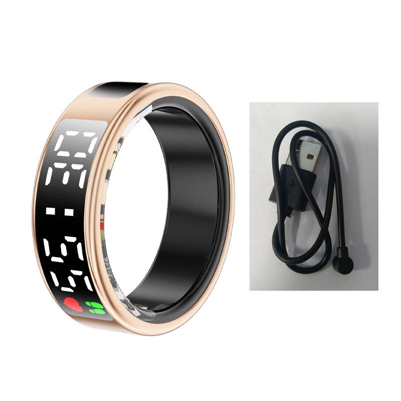 Smart Ring with Touchscreen: Monitors Heart Rate, Blood Oxygen, Sleep, and Page Turning