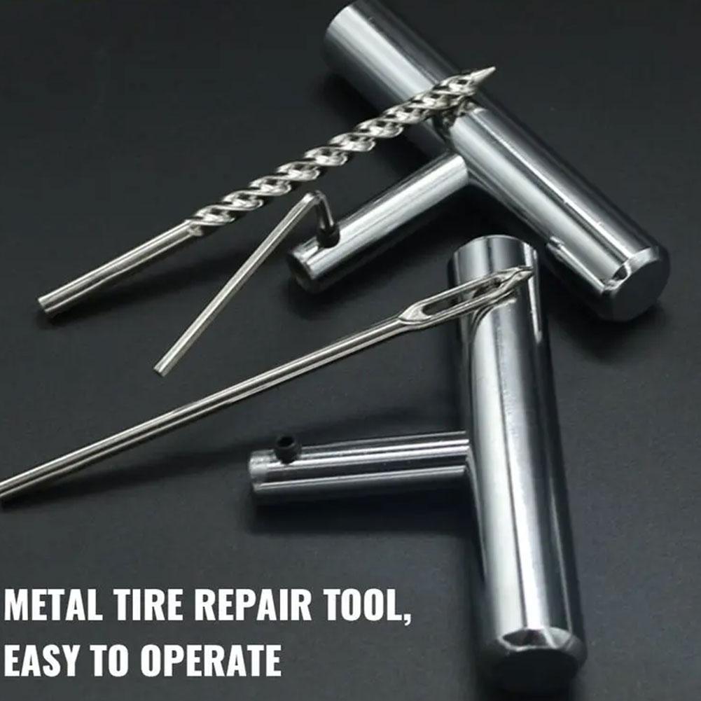 12pcs Car Tire Repair Kit With Box Tire Puncture Emergency Repair Tools Car Motorcycle Bicycle Tyre Repairing Tool Set