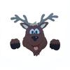 Christmas Fence Ornaments Santa Clause Snowman Reindeer Peeker Yard Ornaments Indoor Outdoor Ground Placard DIY Festival Gift