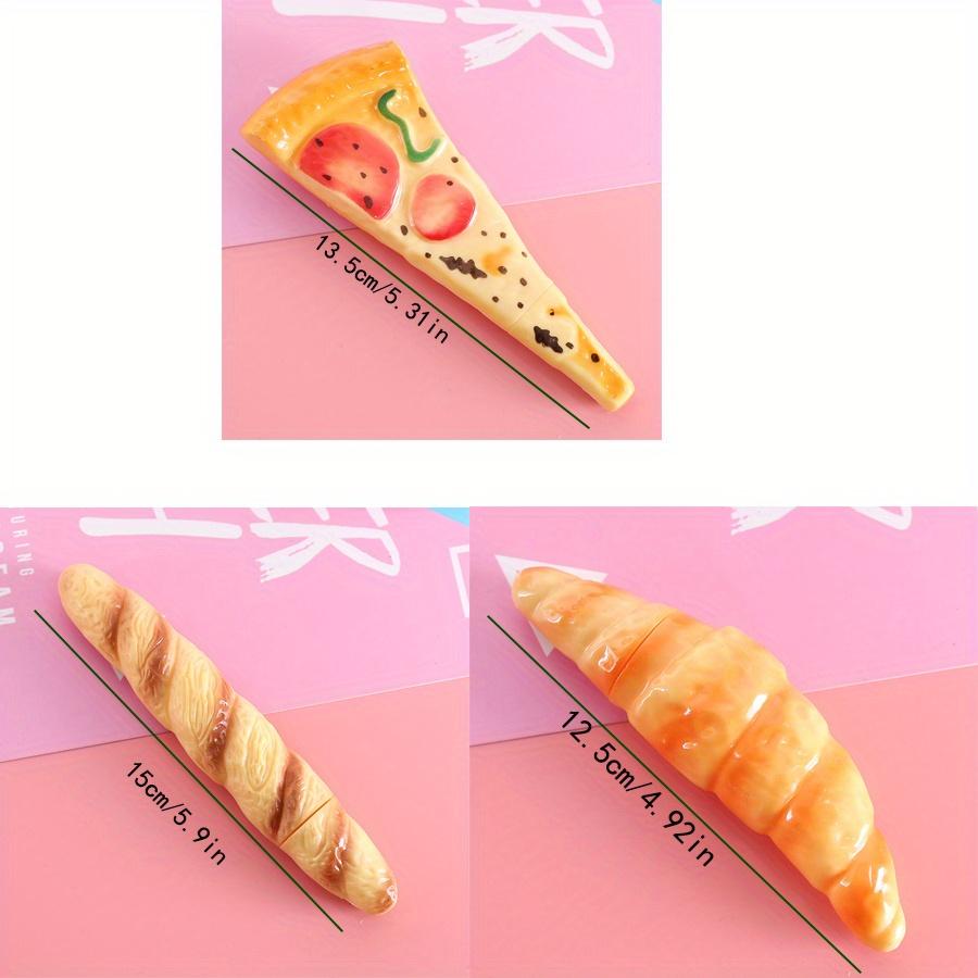 3pcs Pizza ballpoint pen, new and unique pizza-shaped ballpoint pen, simulated bread ballpoint pen
