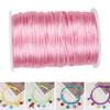 6.5cm Naylon Örgülü Saten Kordon Çin Düğümleme Takı Yapımı DIY Kordonlar El Sanatları Dekorasyonu Pembe