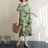Xitao Print Floral Short Sleeve Dress ZMY1114