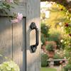 Rustic Door Pull with Mounting Hardware Heavy Duty Cast Iron Door Handle Drawer Pull with Screws Industrial Distressed
